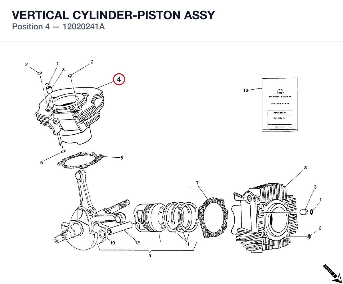 VERTICAL CYLINDER-PISTON ASSY