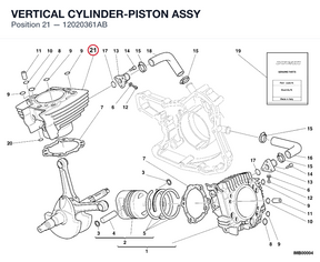 VERTICAL CYLINDER-PISTON ASSY 12020361AB diagram position