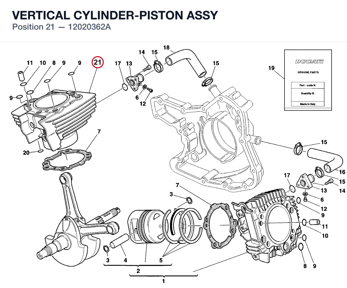 VERTICAL CYLINDER-PISTON ASSY