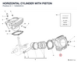 HORIZONTAL CYLINDER WITH PISTON