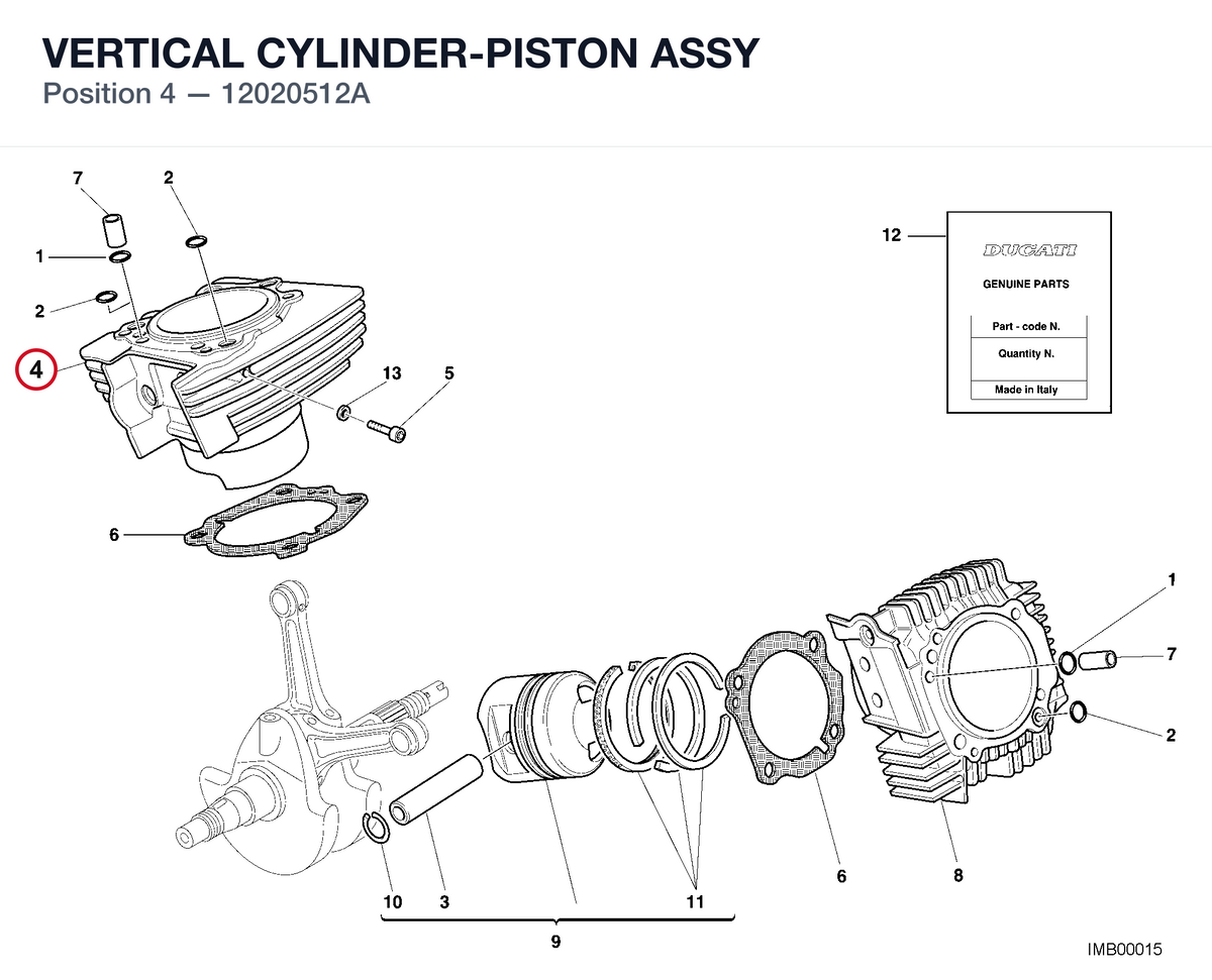 VERTICAL CYLINDER-PISTON ASSY