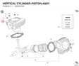 VERTICAL CYLINDER-PISTON ASSY 12020512B diagram position
