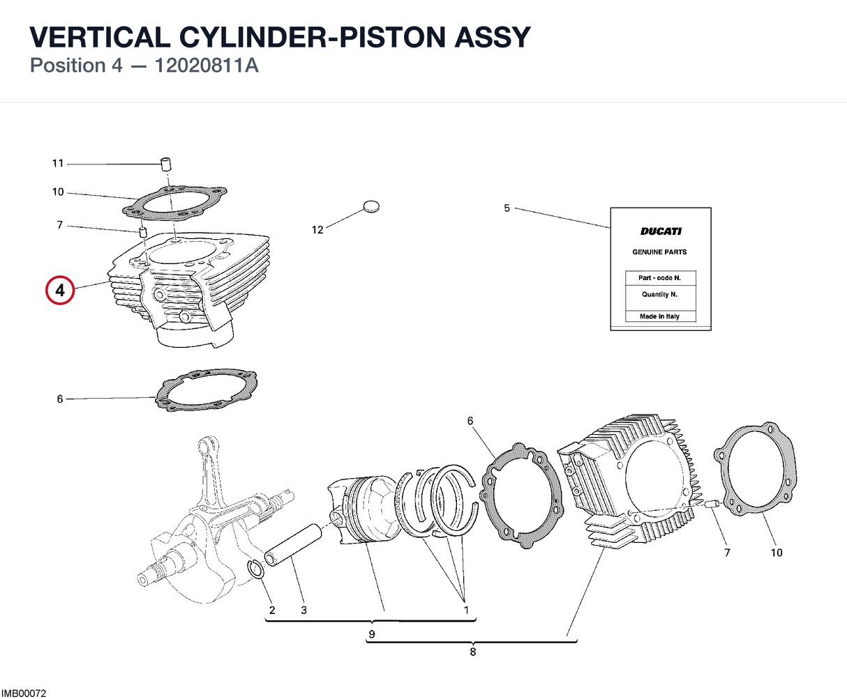 VERTICAL CYLINDER-PISTON ASSY