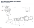 VERTICAL CYLINDER-PISTON ASSY 12021461A diagram position