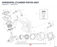 HORIZONTAL CYLINDER-PISTON ASSY 12021701A diagram position
