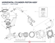 HORIZONTAL CYLINDER-PISTON ASSY 12021724BB diagram position