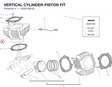 VERTICAL CYLINDER-PISTON FIT 12021961B diagram position