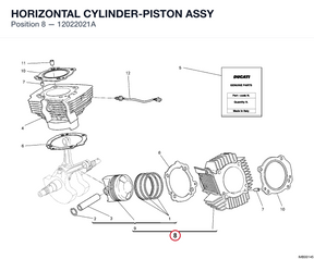 HORIZONTAL CYLINDER-PISTON ASSY 12022021A diagram position