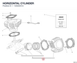 HORIZONTAL CYLINDER 12022041A diagram position