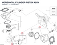 HORIZONTAL CYLINDER-PISTON ASSY 12022613CB diagram position