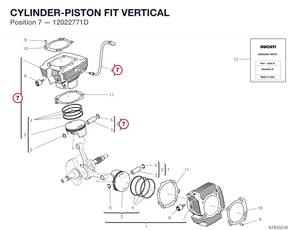 CYLINDER-PISTON FIT VERTICAL 12022771D diagram position