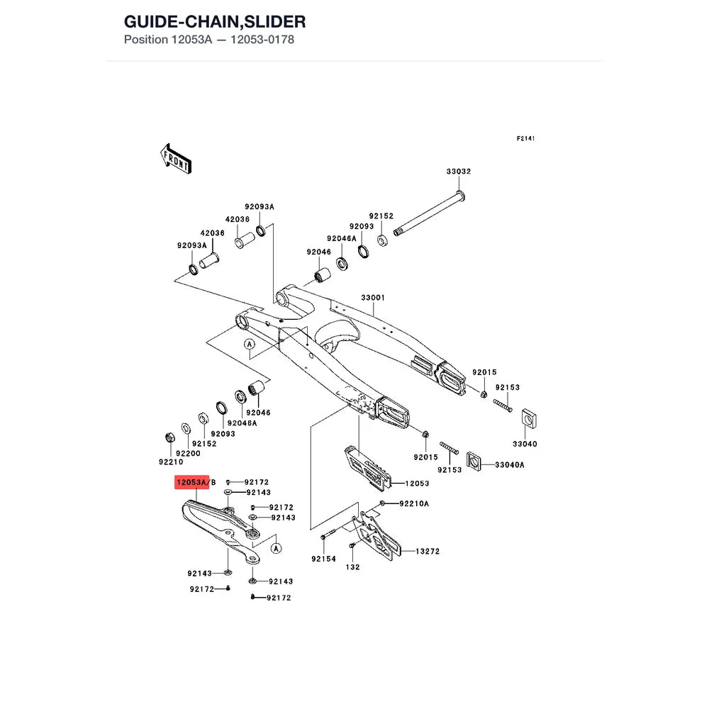 Kawasaki OEM – GUIDE-CHAIN,SLIDER product image