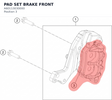 Diagram preview: PAD SET BRAKE FRONT (A60113030000)