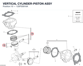 VERTICAL CYLINDER-PISTON ASSY 120P3091AA diagram position