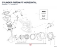 CYLINDER-PISTON FIT HORIZONTAL 120Z0011A diagram position