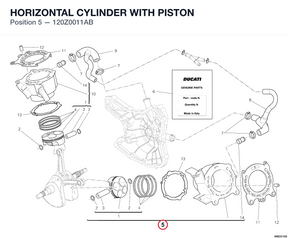 HORIZONTAL CYLINDER WITH PISTON 120Z0011AB diagram position