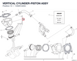 VERTICAL CYLINDER-PISTON ASSY 120Z0122AC diagram position
