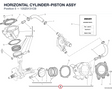 HORIZONTAL CYLINDER-PISTON ASSY 120Z0131CB diagram position