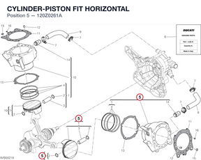 CYLINDER-PISTON FIT HORIZONTAL 120Z0261A diagram position