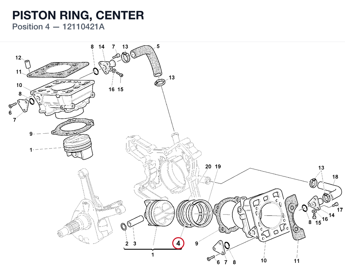 PISTON RING, CENTER
