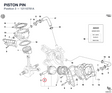 PISTON PIN 12110781A diagram position