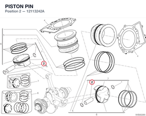 PISTON PIN 12113242A diagram position