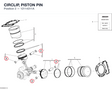 CIRCLIP, PISTON PIN 12114311A diagram position