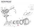 PISTON RING SET 12120011B diagram position