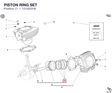 PISTON RING SET 12120231B diagram position