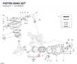 PISTON RING SET 12120281A diagram position