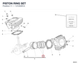 PISTON RING SET 12120291A diagram position