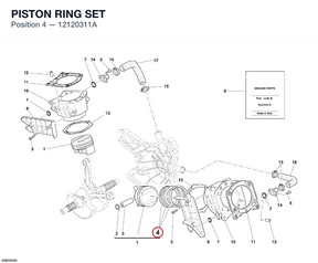 PISTON RING SET 12120311A diagram position
