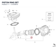 PISTON RING SET 12120391A diagram position