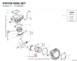 PISTON RING SET 12120452A diagram position