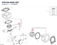 PISTON RING SET 12120682A diagram position
