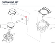 PISTON RING SET 12120861B diagram position