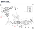 PISTON ASSY 12220301B diagram position