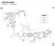 PISTON ASSY 12220401A diagram position