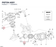 PISTON ASSY 12220481A diagram position