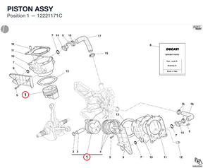 PISTON ASSY 12221171C diagram position