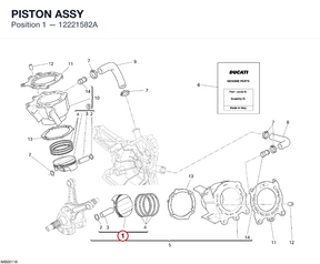 PISTON ASSY 12221582A diagram position