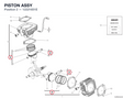 PISTON ASSY 12221651E diagram position