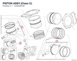PISTON ASSY (Class C) 12222281DC diagram position