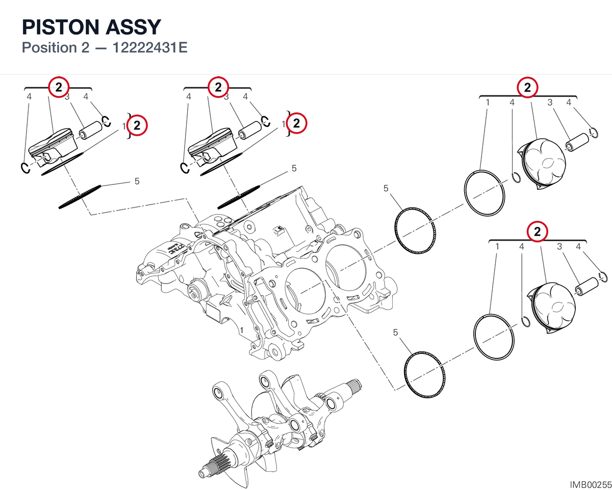 PISTON ASSY 12222431E diagram position