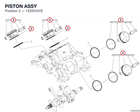 PISTON ASSY 12222431E diagram position