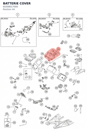 Diagram preview: BATTERIE COVER (60308017000)