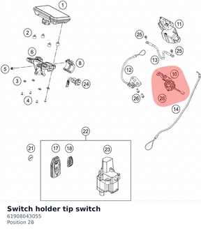 Diagram preview: Switch holder tip switch (61908043055)