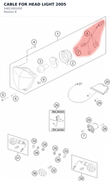 Diagram preview: CABLE FOR HEAD LIGHT      2005 (54811001050)