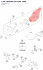 Diagram preview: CABLE FOR HEAD LIGHT      2005 (54811001050)