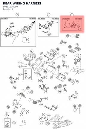 Diagram preview: REAR WIRING HARNESS (60311076000)